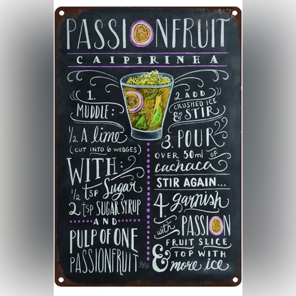 Cocktail Metal Tin Sign NWT - Picture 1 of 4